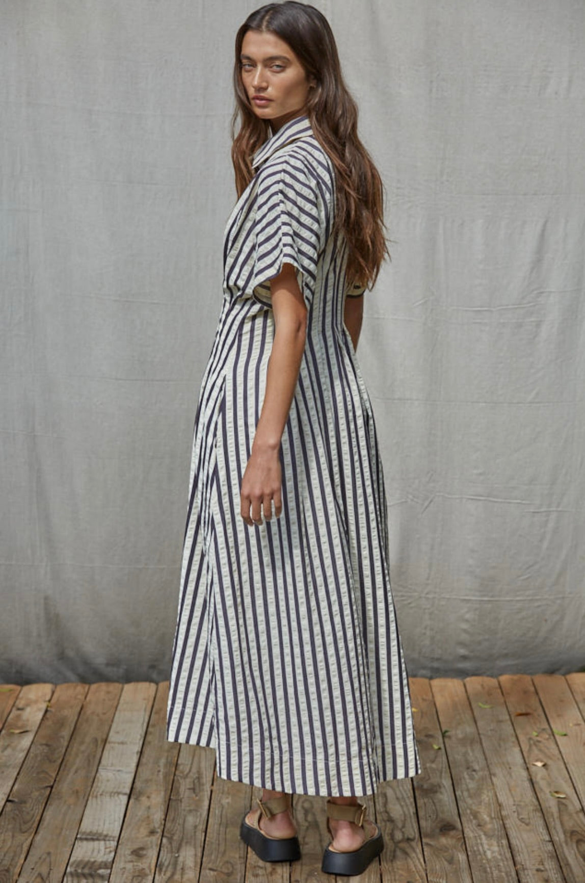 Portofino Shirtdress-Navy/Cream