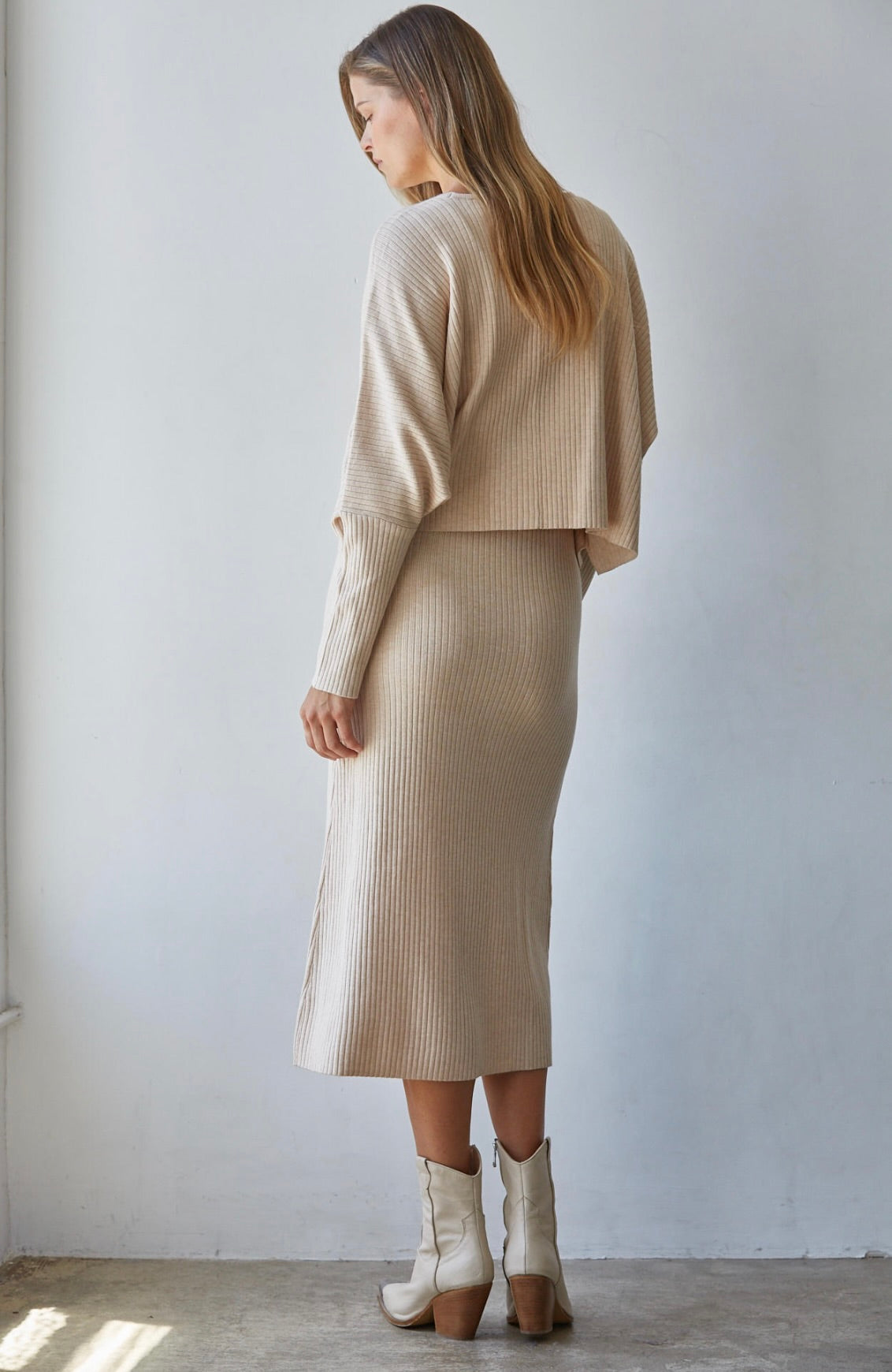 Apollo Ribbed Pullover Top-Cream