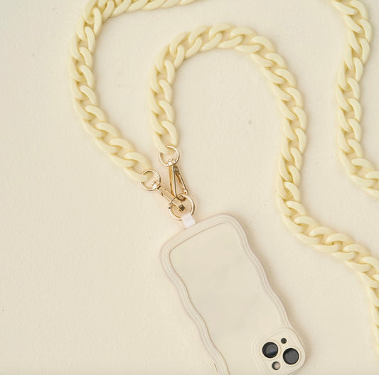 Hold the Phone Crossbody Chain-Cream