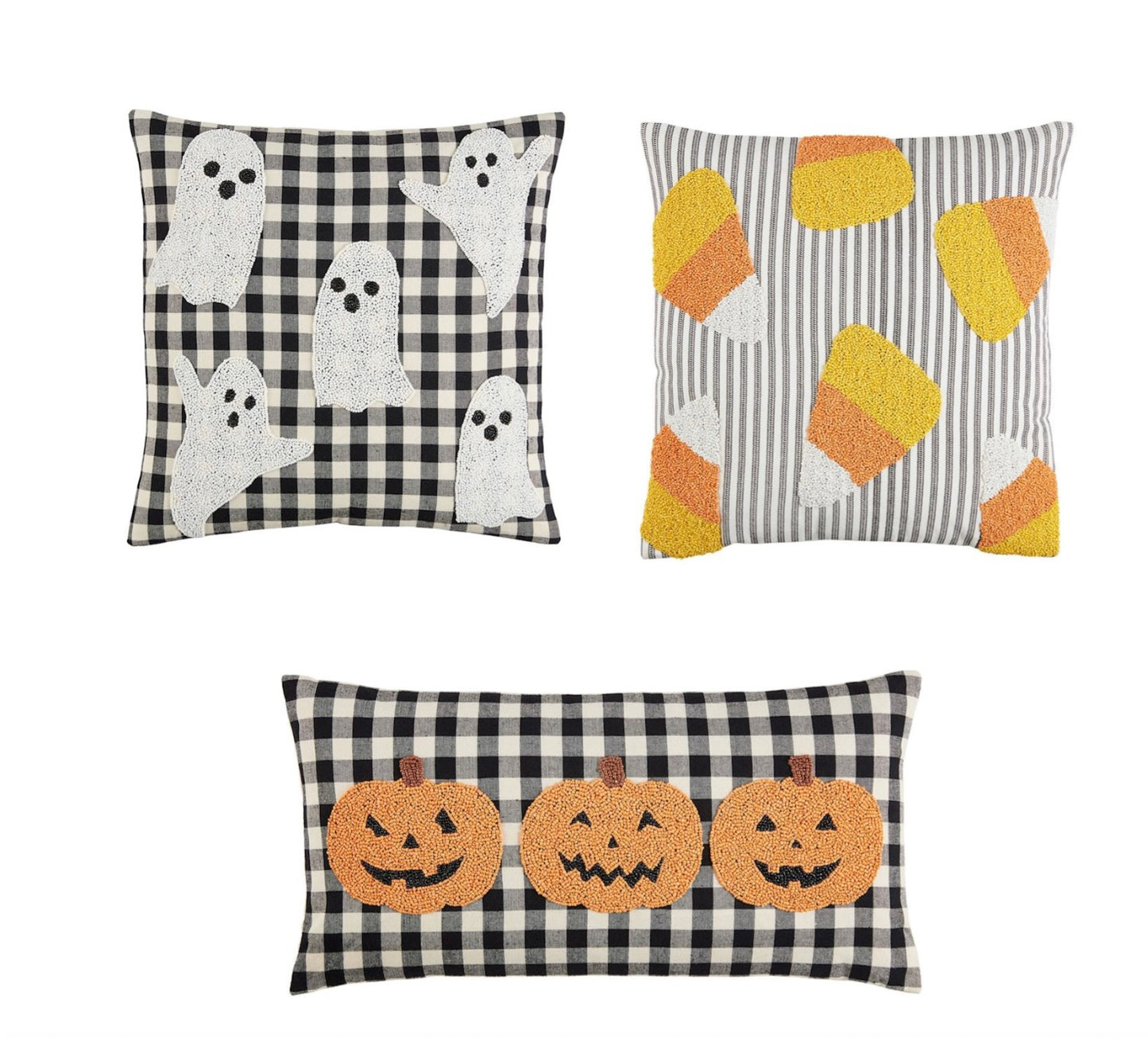 CANDY CORN HALLOWEEN PILLOW