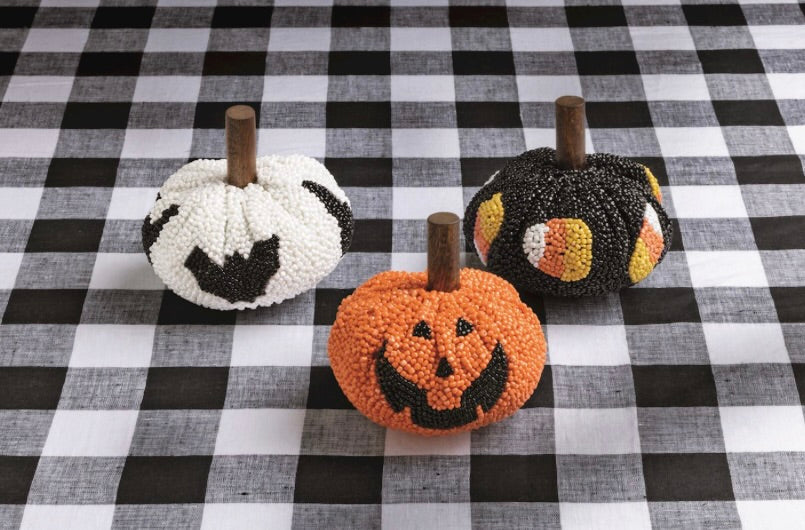 BAT PUMPKIN BEADED PUMPKIN