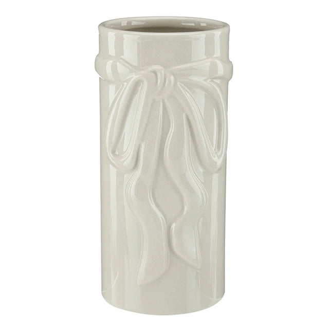 Ceramic Bow Vase - Small - Natural
