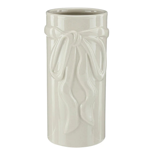 Ceramic Bow Vase - Small - Natural
