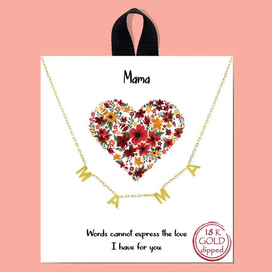 Gold-Dipped Mama Station Necklace