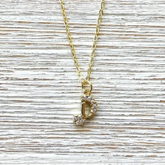 Dainty Jewelry Crystal Gold Necklace