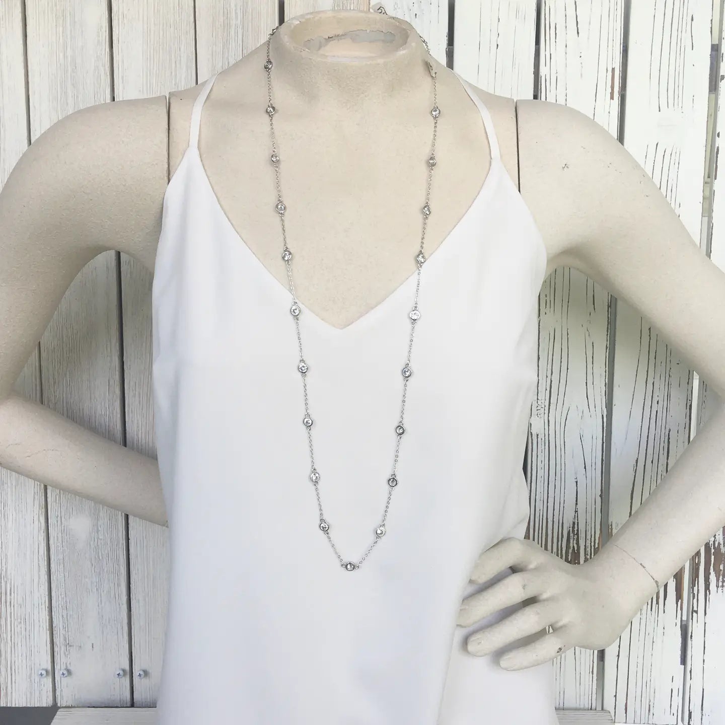 Silver and Crystal Necklace