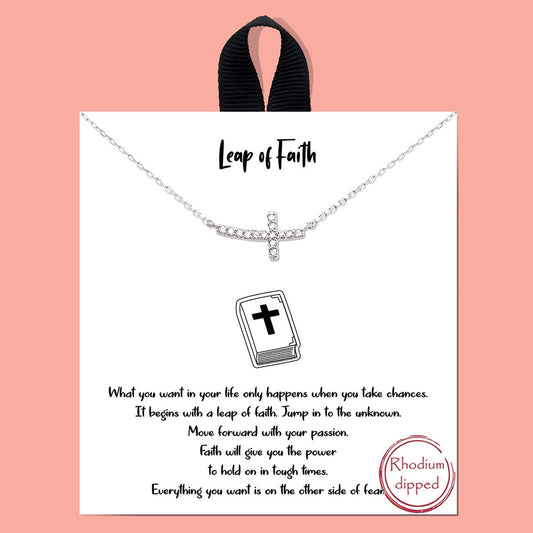 Cz Gold-Dipped Cross Necklace-RH