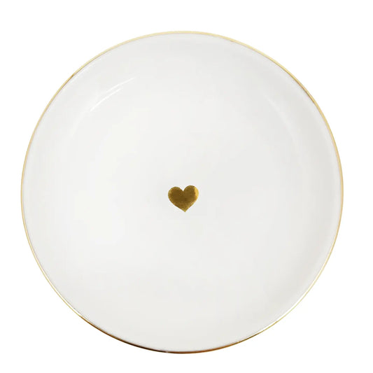 SWD-Gold Heart Jewelry Dish