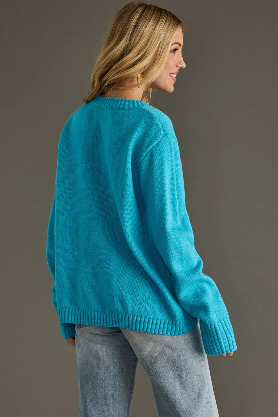 MERRY & BRIGHT SWEATER - BRIGHT BLUE