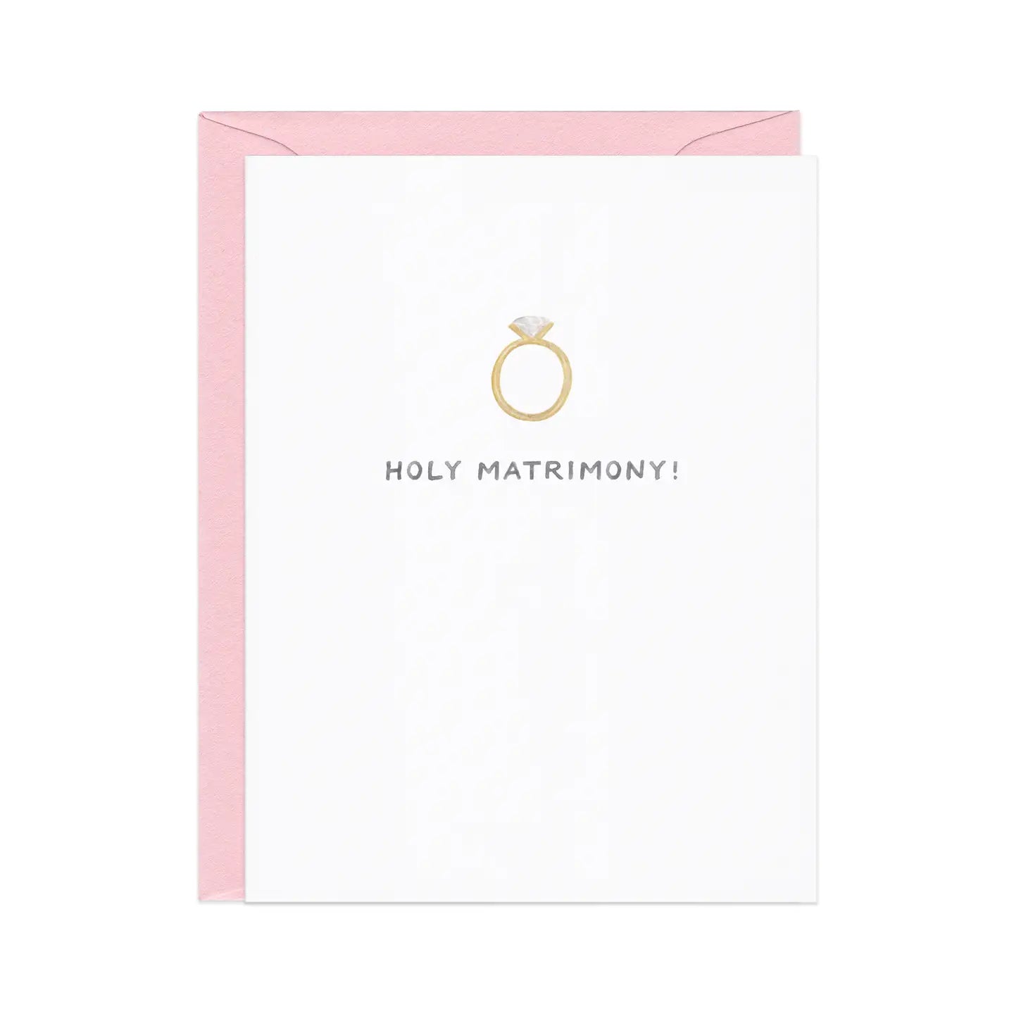 Holy Matrimony — Funny Engagement Ring Wedding Card