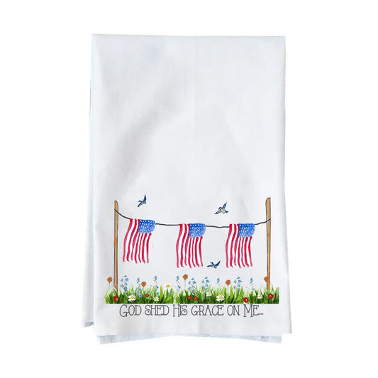 God Shed His Grace On Me Kitchen Towel