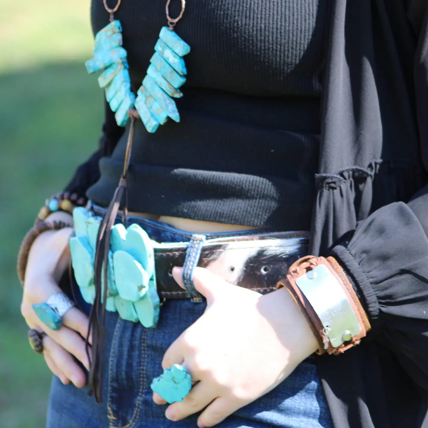 Livin' On A Prayer Hand Stamped Genuine Leather Cuff