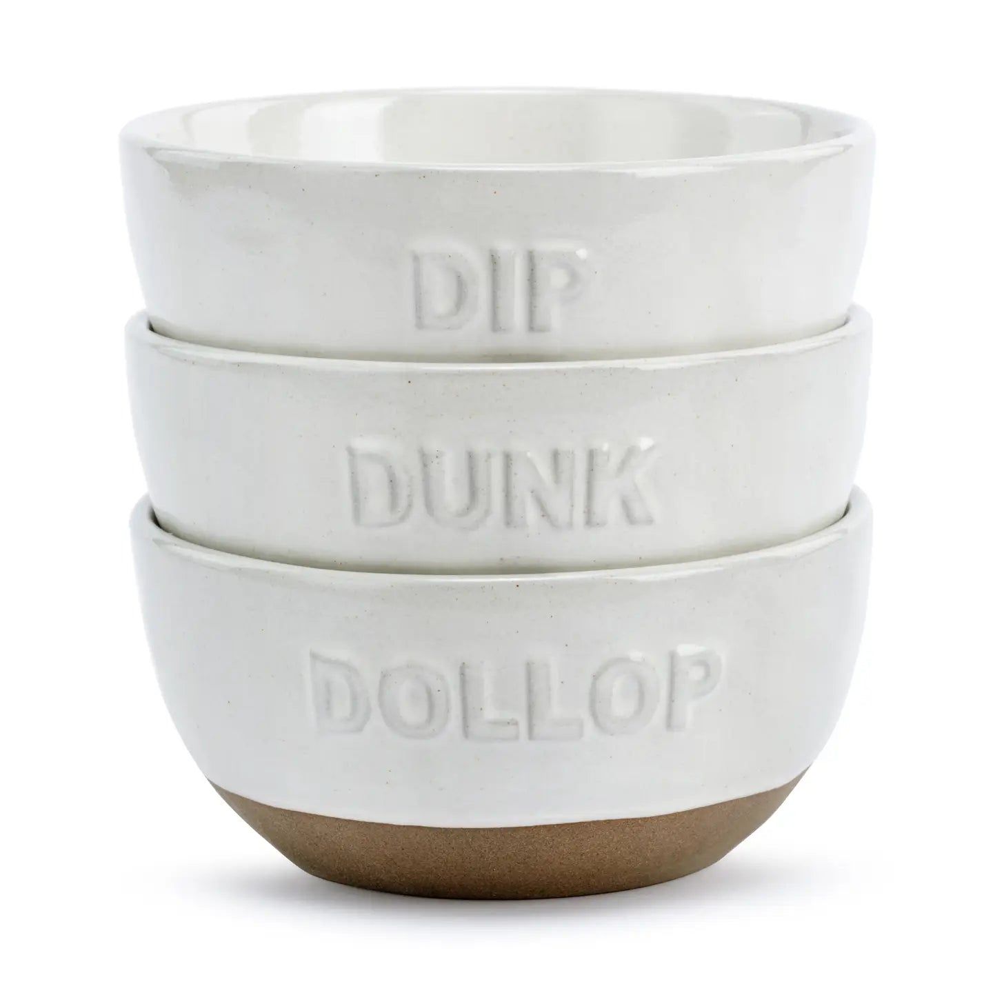 White Dollop Dipping Bowls - Set of 3