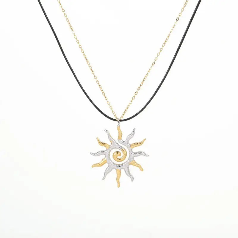 18K Stainless Steel Tarnish Free Sun Necklace
