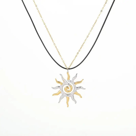 18K Stainless Steel Tarnish Free Sun Necklace