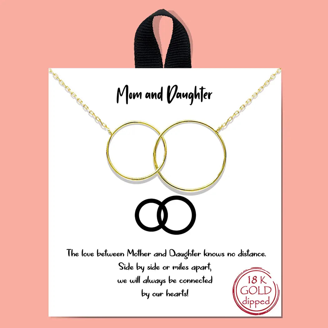 Gold-Dipped Mom&Daughter Necklace