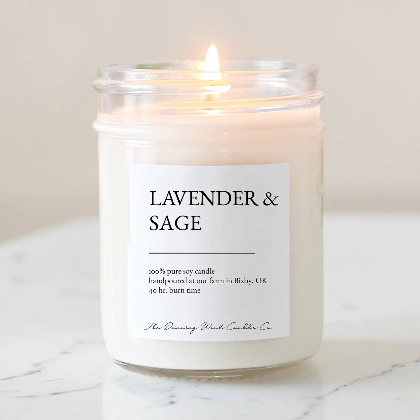 Lavender & Sage Soy Candle-4oz