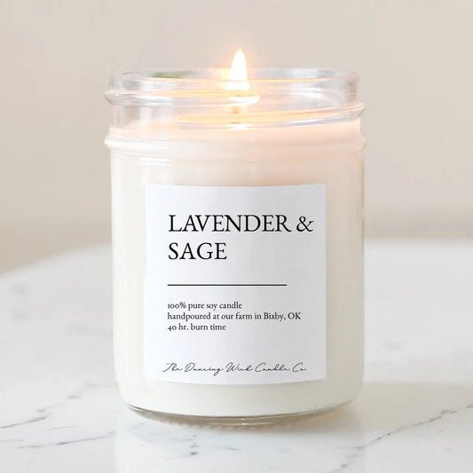 Lavender & Sage Soy Candle-4oz