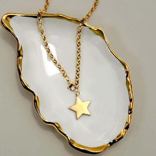 18K Stainless Steel Tarnish Free Star Necklace
