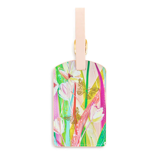 Floral Luggage Tag - 2.5x4.5in