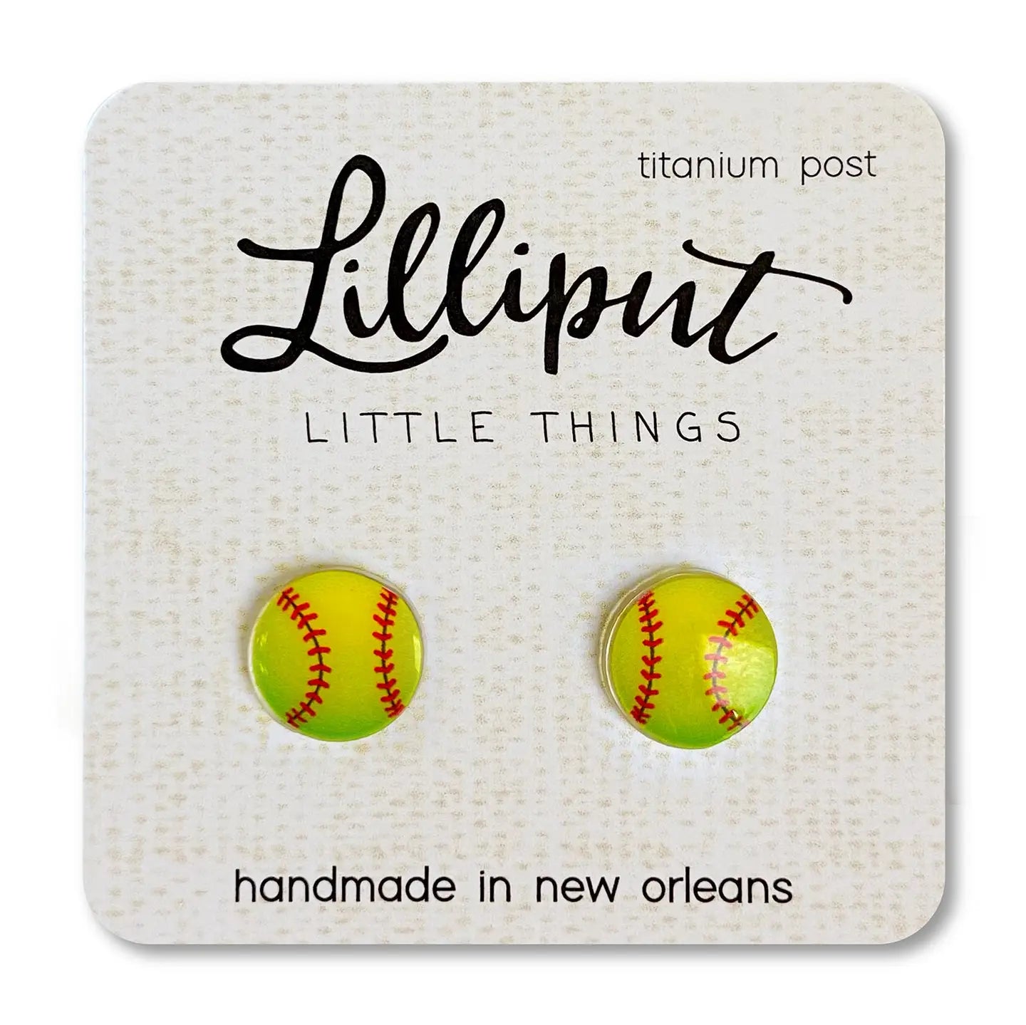 Lilliput Softball Earrings