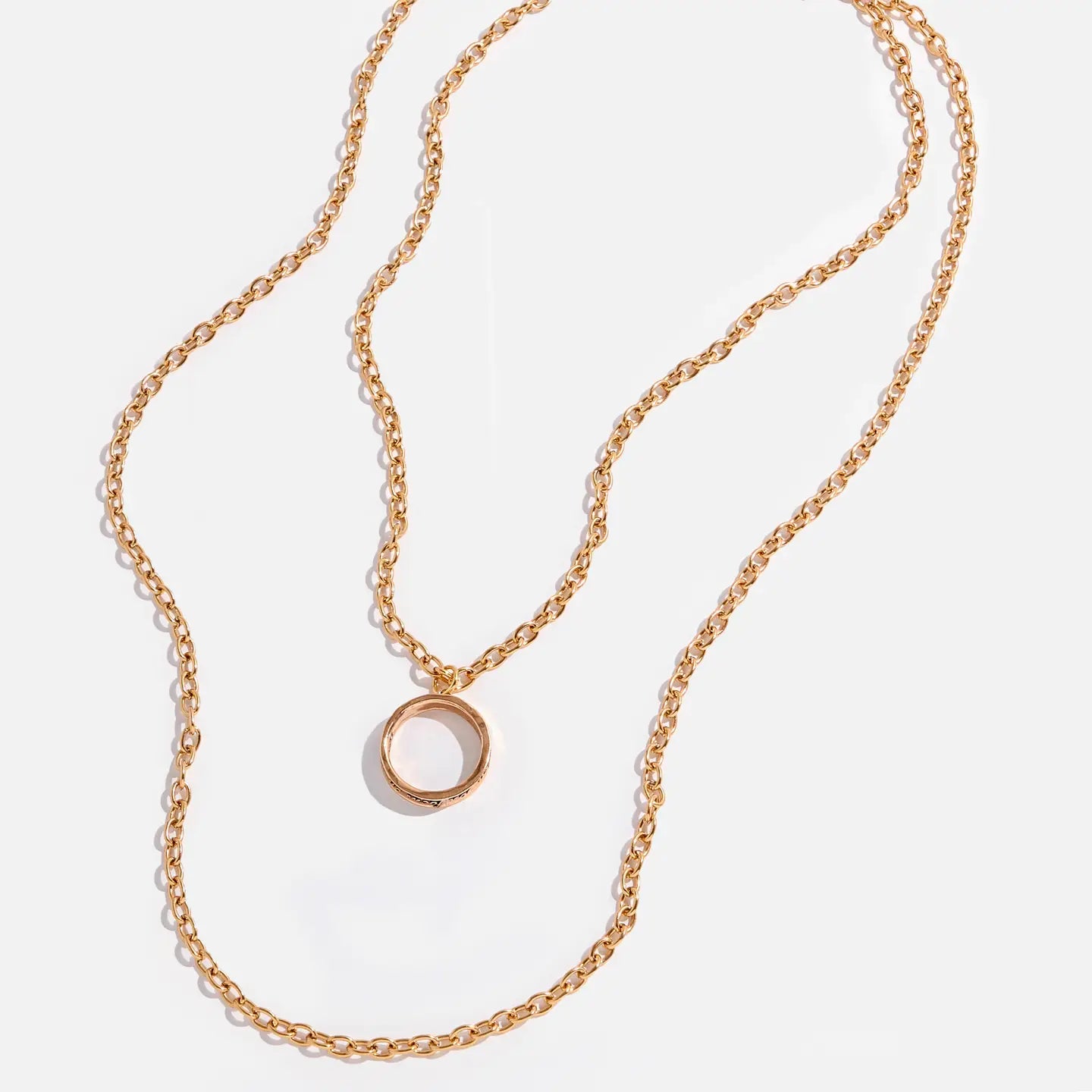 When You Focus On Good the Good Gets Better Ring Essential Necklace-Gold