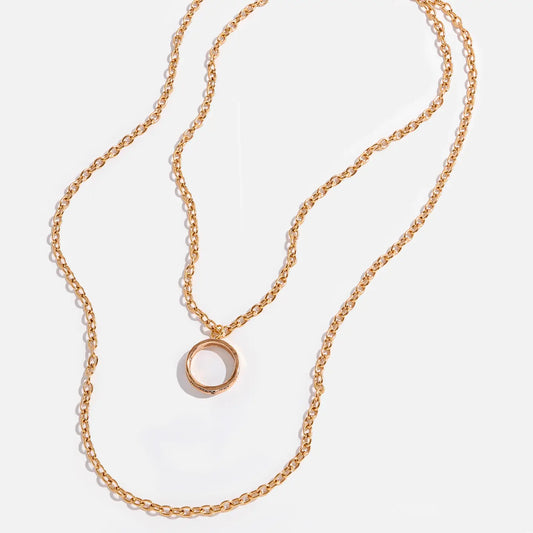 When You Focus On Good the Good Gets Better Ring Essential Necklace-Gold