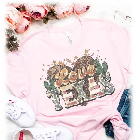 Love Texas American Retro T-Shirt
