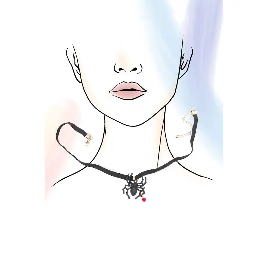 Matte Spider Choker Necklace