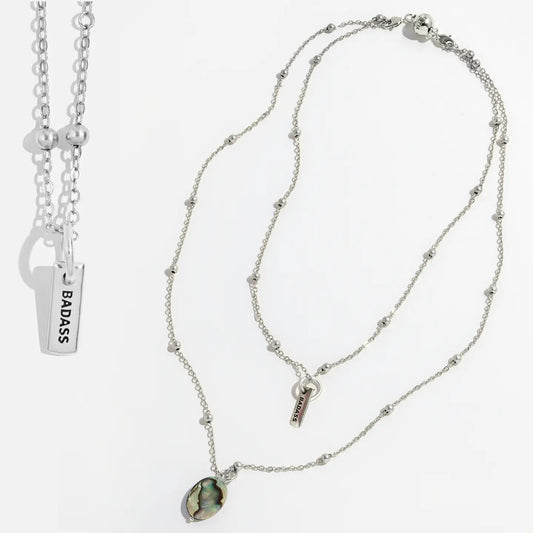 Badass Dainty Necklace-Silver