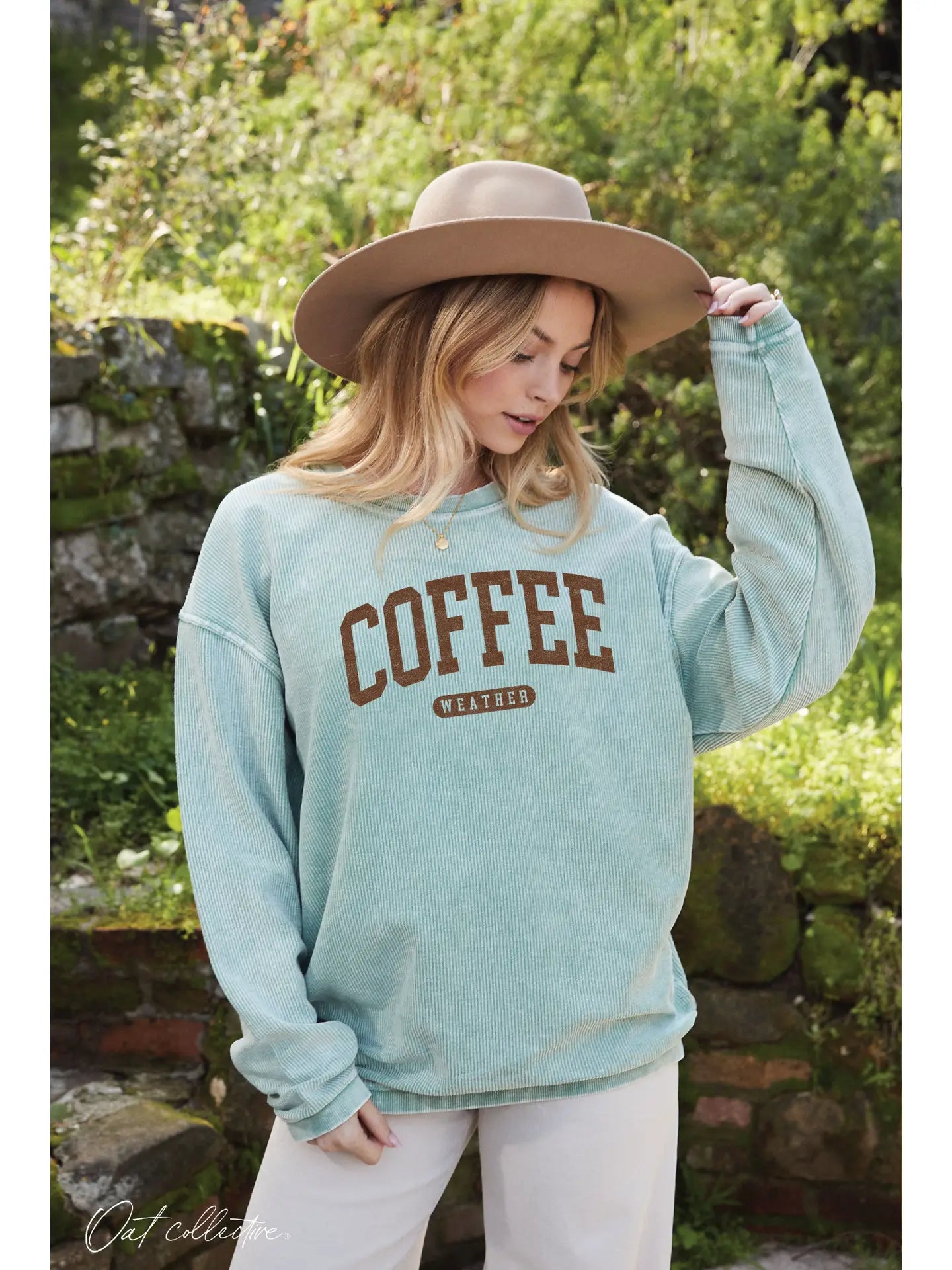 Coffee Weather Thermal Vintage Pullover-Urban Pink