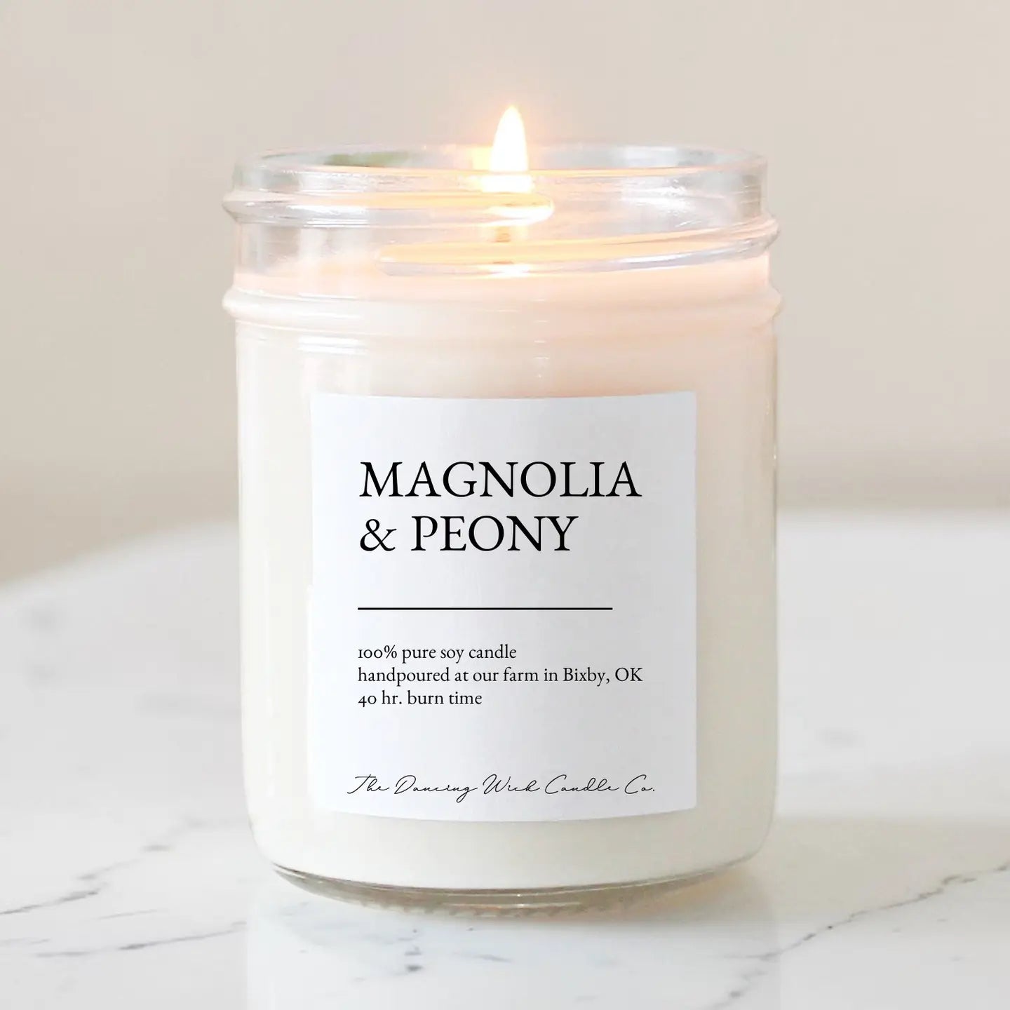 Magnolia & Peony Soy Candle | Floral Blend & Cherry Blossom-8oz