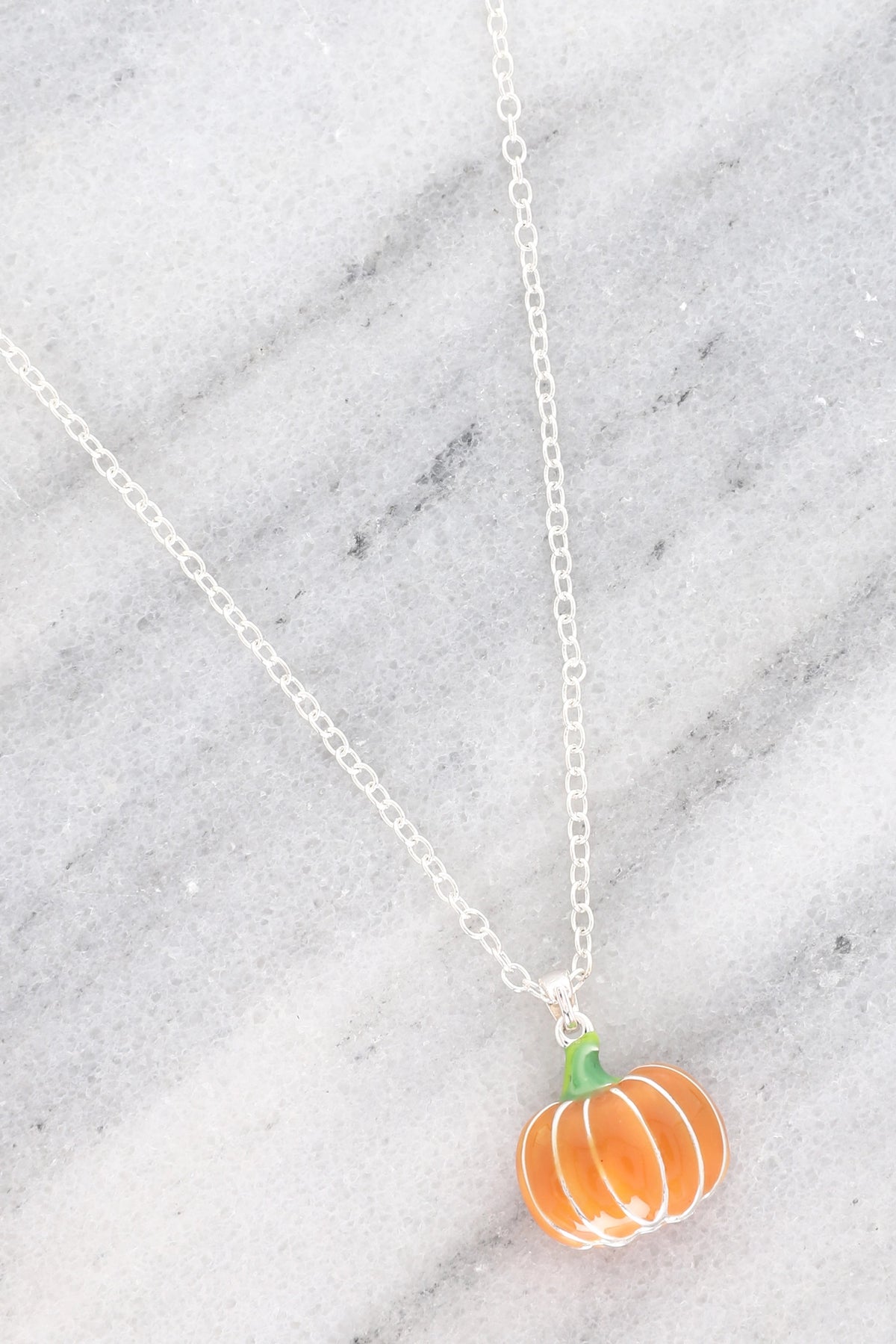 Halloween Pumpkin Pendant Chain Necklace