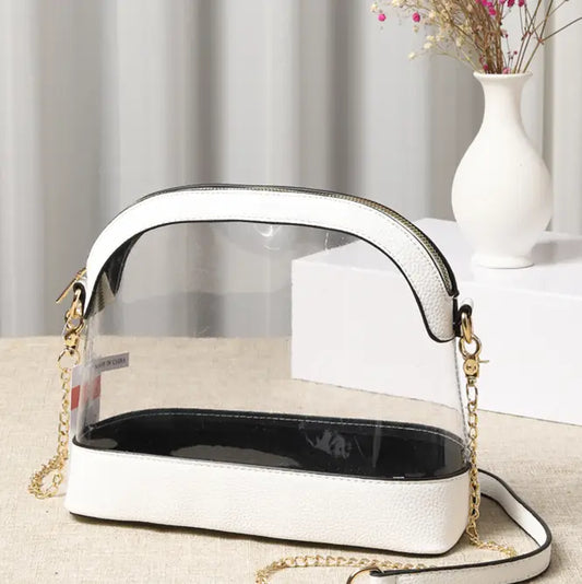 Clear Stadium Concert Bag-White