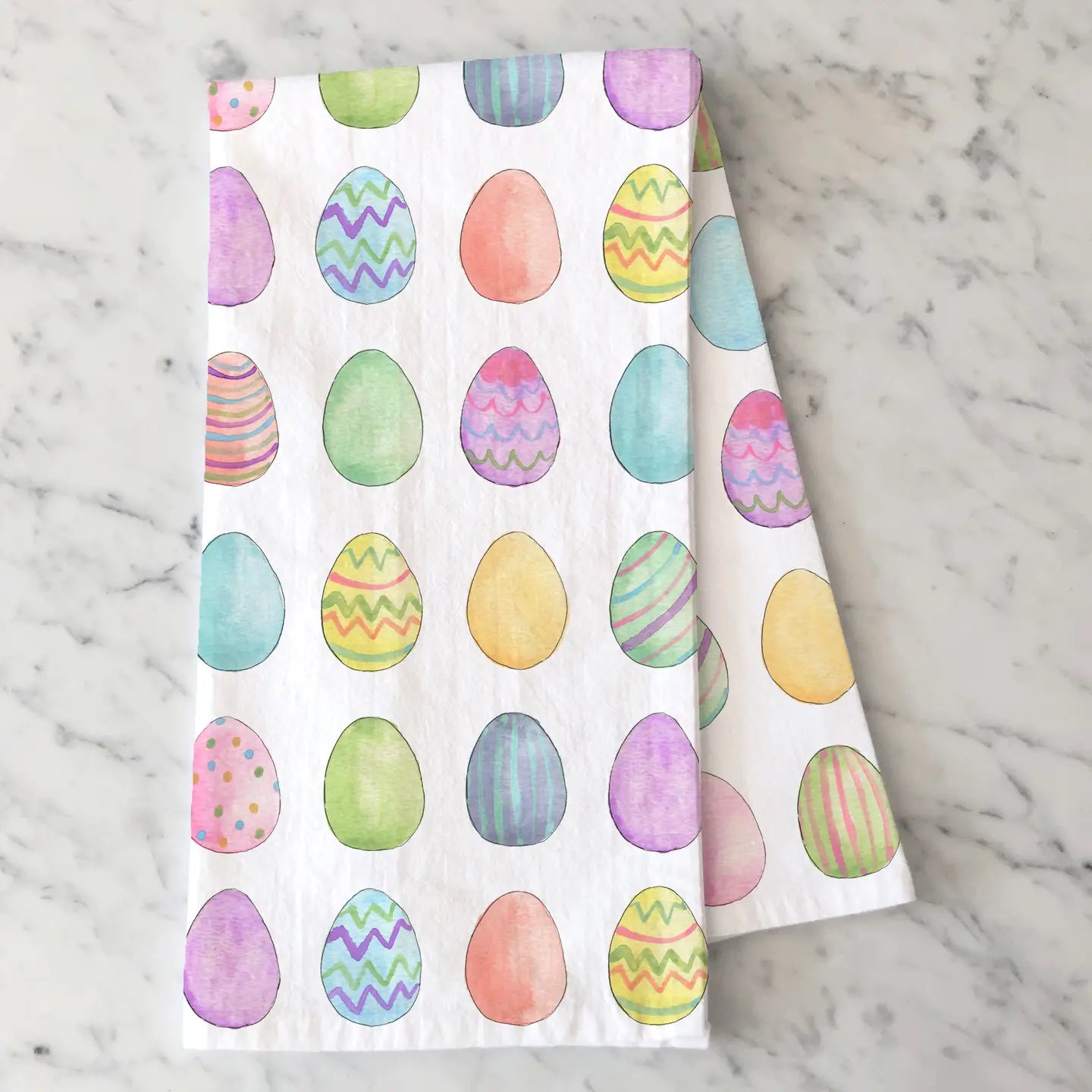 Colorful Easter Egg Kitchen Tea Towel