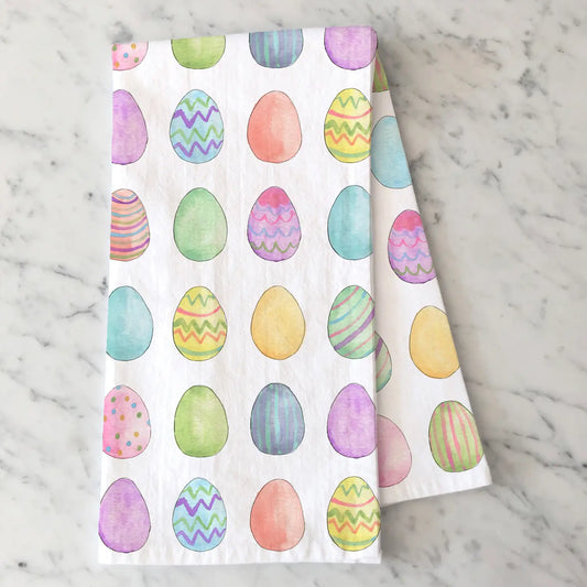 Colorful Easter Egg Kitchen Tea Towel