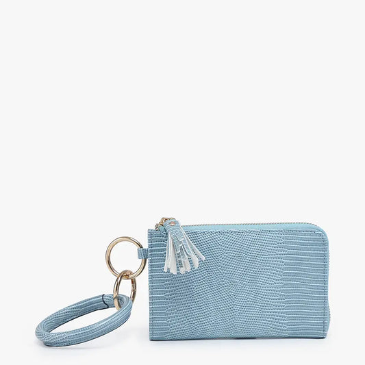 Liv Lizard Bangle Wristlet-Blue