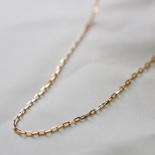 Miniature Paperclip Chain-Gold