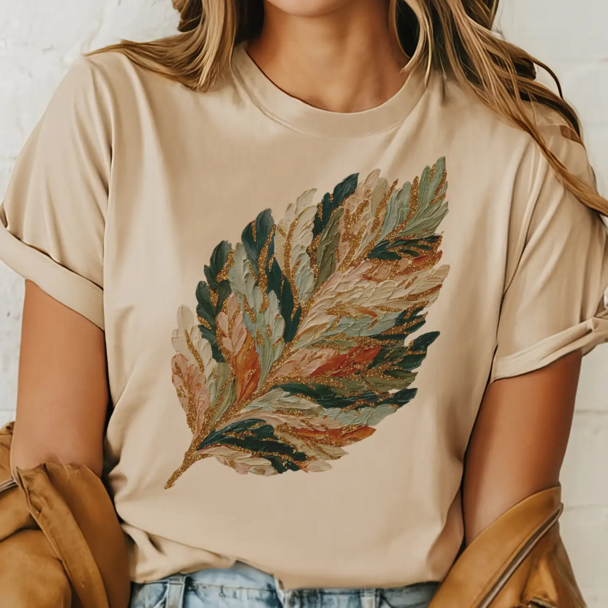Fall Watercolor Leaf Autumn Leaves-Sand Dune
