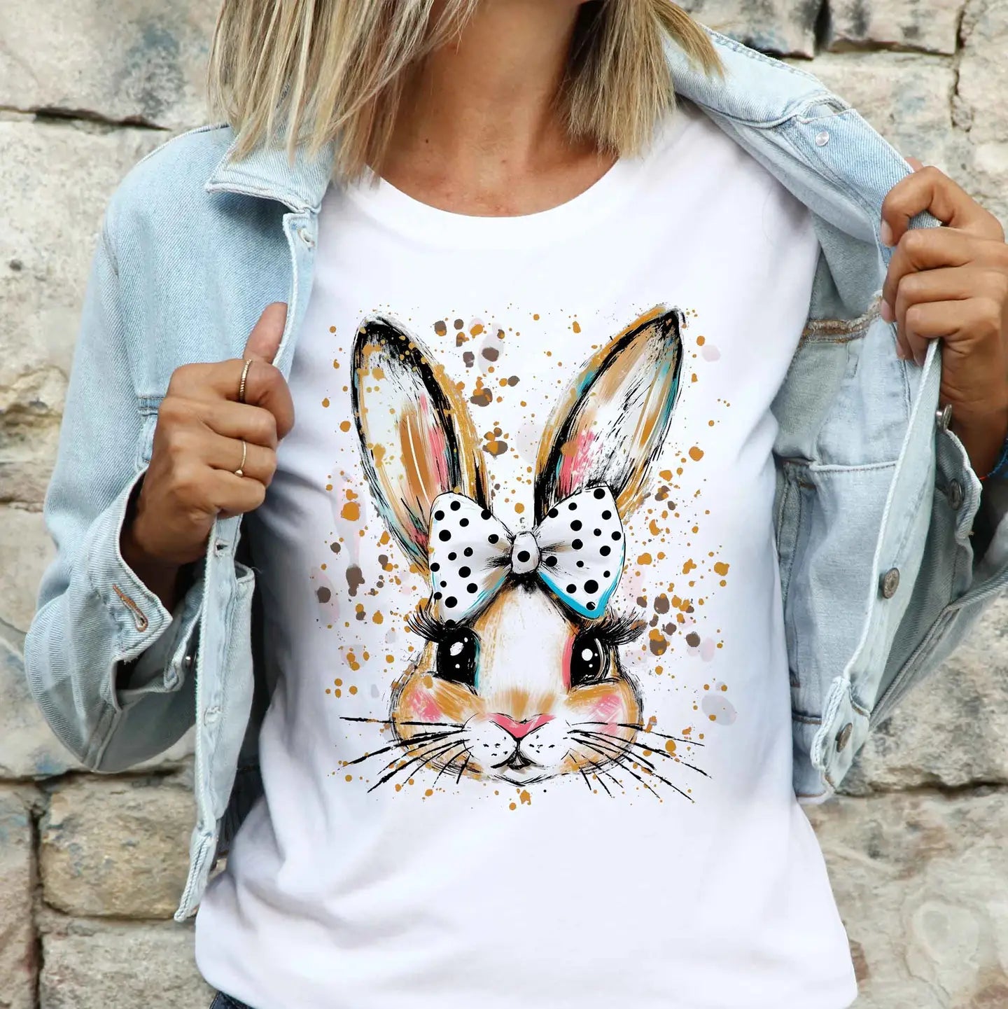 JCOONS-Bunny Bow T-Shirt