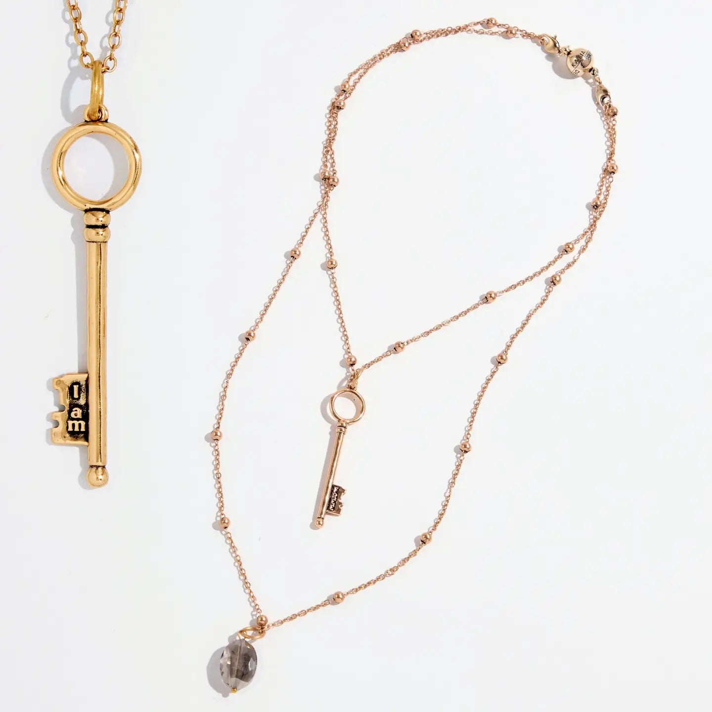 I Am Free Key Dainty Necklace-Gold