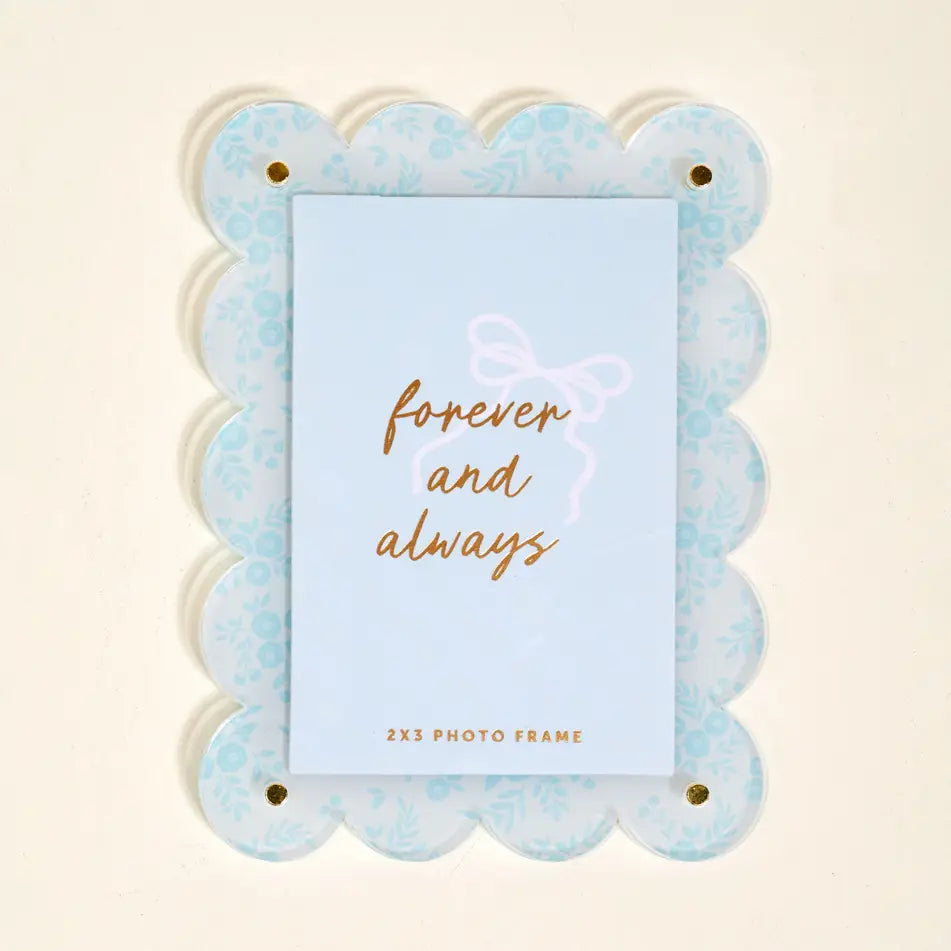 Mini Acrylic Picture Frame Magnet–Something Blue