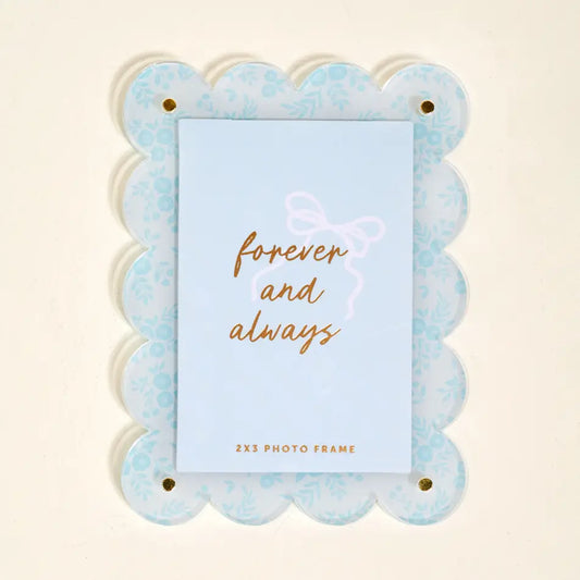 Mini Acrylic Picture Frame Magnet–Something Blue