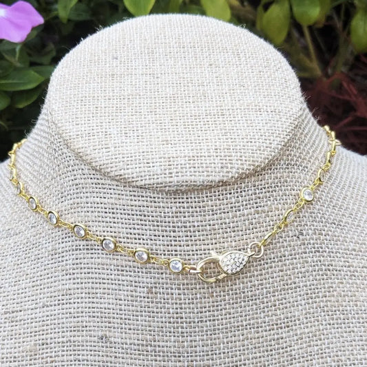 Dainty Clasp Cz Choker