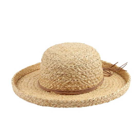 Raffia Kettle Brim Bucket Hat-Tweed