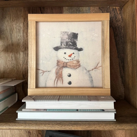 Vintage Snowman | Christmas-DK Walnut
