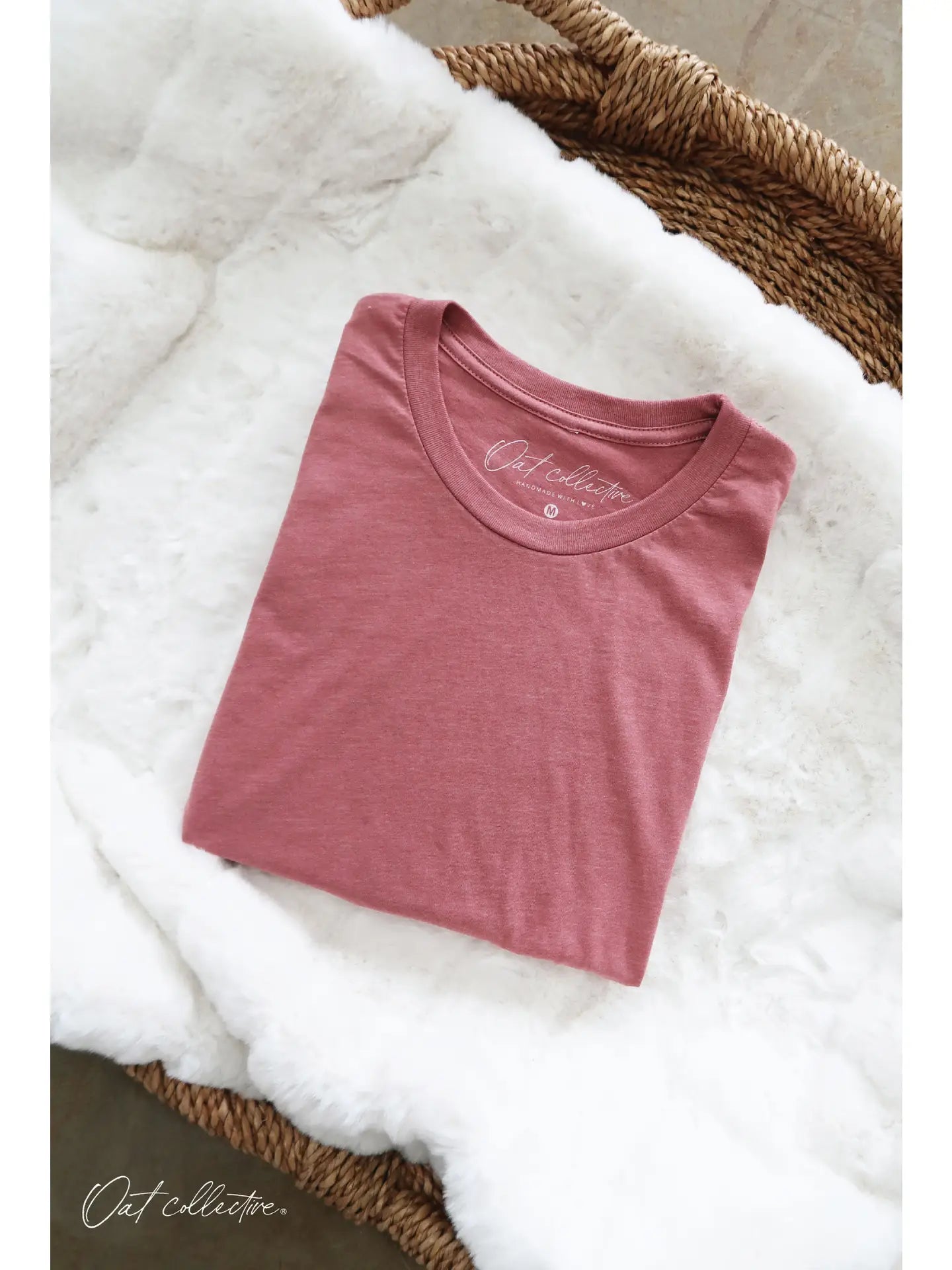 OC Basic Solid T-Shirt-Heather Mauve