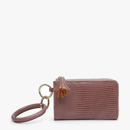 Liv Lizard Bangle Wristlet/Wallet-Mauve