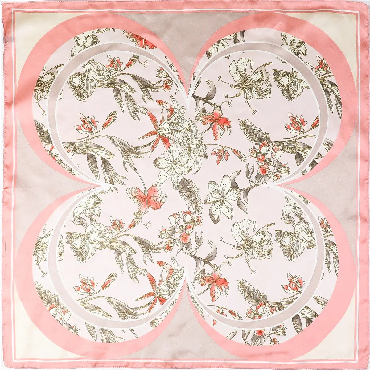 Lilies & Wildflowers Silk-Feel Scarf