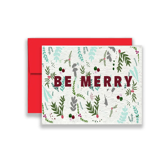Be Merry Christmas Wildflower Seed Card